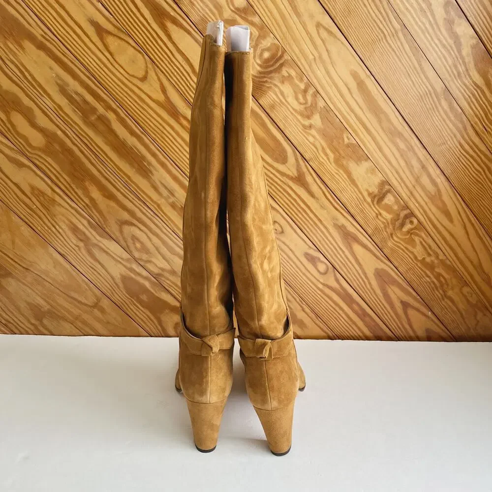 Alexandre Birman Rachel 80 Knee High Boot Walnut Suede